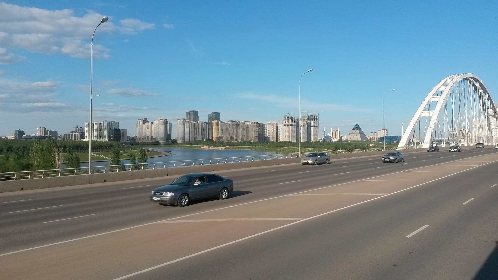 Astana riverside skyline