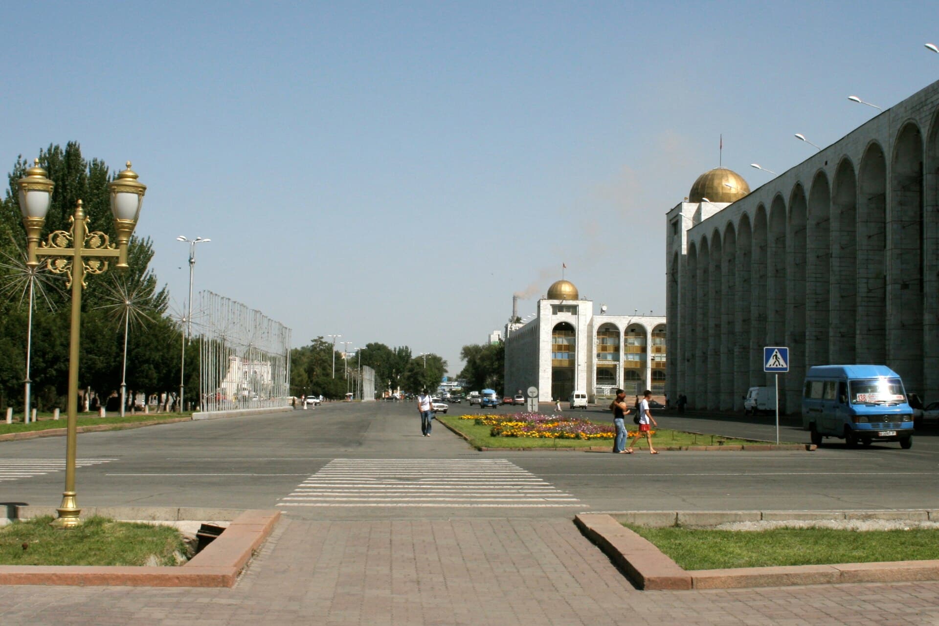 A boulevard in central Bishkek