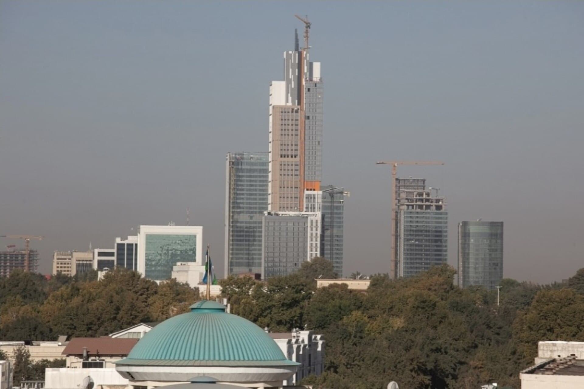 Tashkent skyline with modern towers